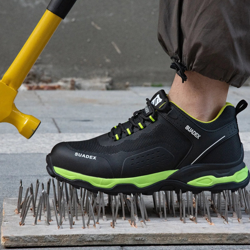 Baskets de travail pour hommes, avec embout renforcé et protection anti-perforation pour le chantier.