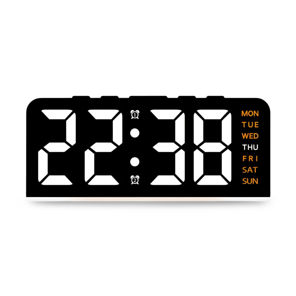 Horloge numérique LED silencieuse, parfaite pour la décoration de la maison et du bureau.