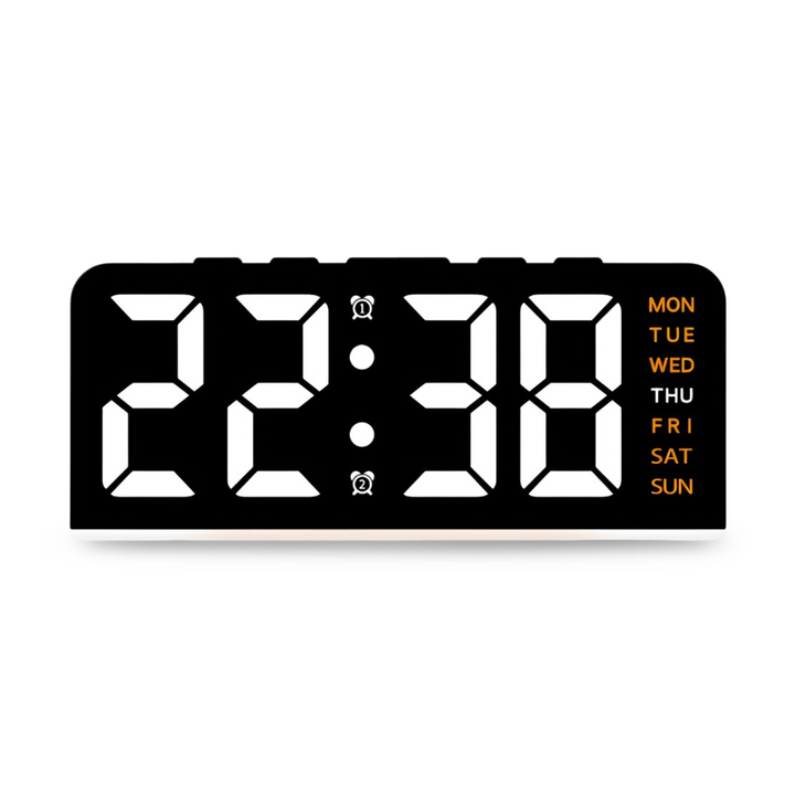 Horloge numérique LED silencieuse, parfaite pour la décoration de la maison et du bureau.