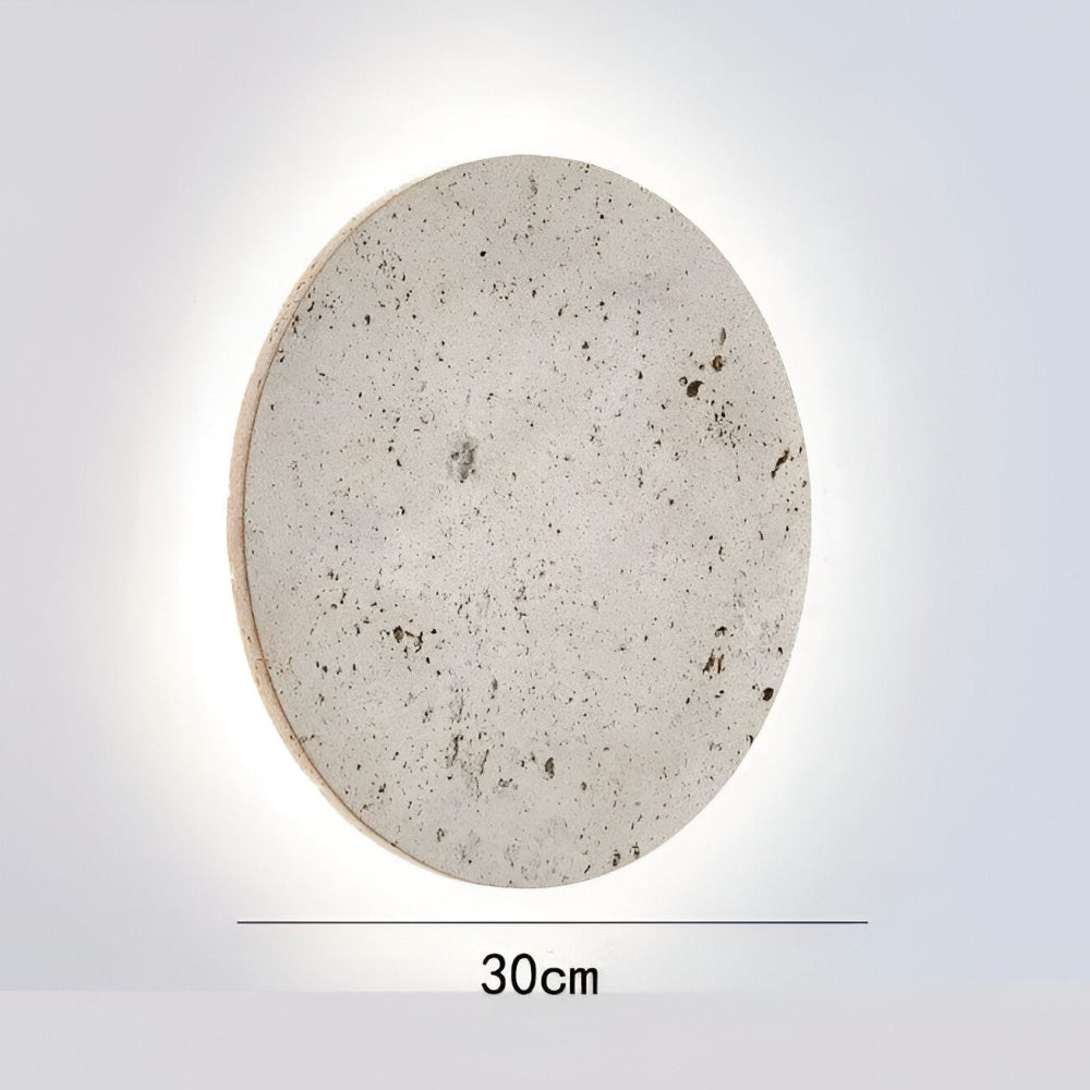 Éclairage mural LED contemporain, design japonais rond, apporte une touche zen.