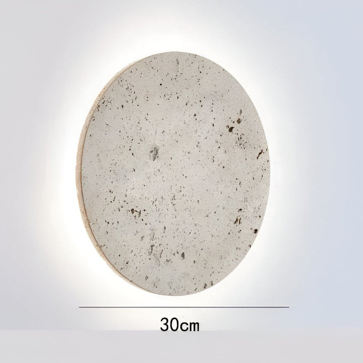 Éclairage mural LED contemporain, design japonais rond, apporte une touche zen.