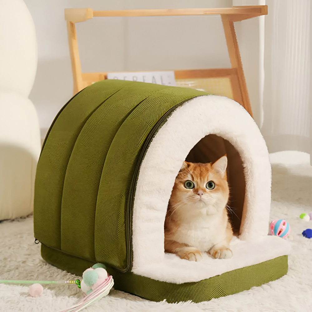 Lit lavable et moelleux pour chien, design 2-en-1, parfait pour le confort des animaux âgés ou anxieux.