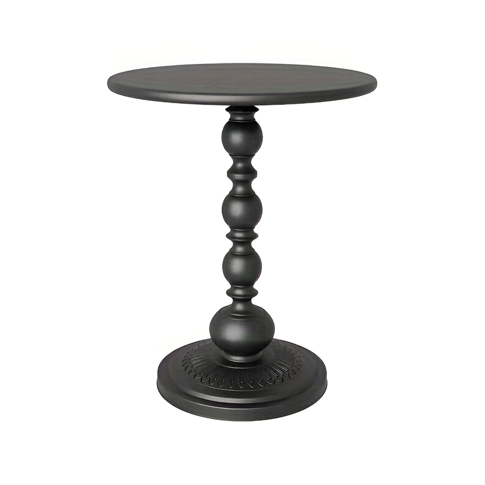 Utilisation de la table d'appoint ronde balustre comme support pour plante ou objet décoratif.