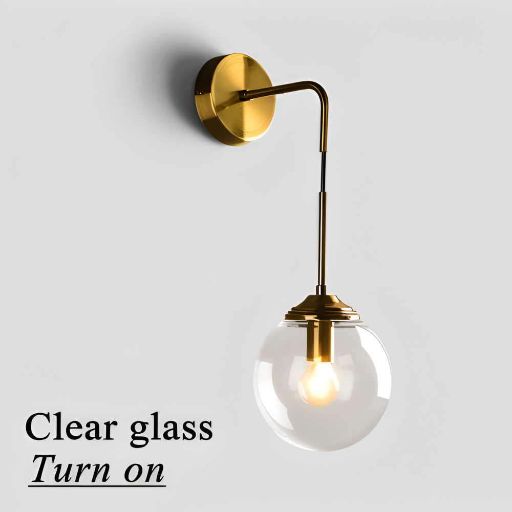 Décoration murale: applique Vetrovia industrielle en verre, éclairage E27 pour chambre.