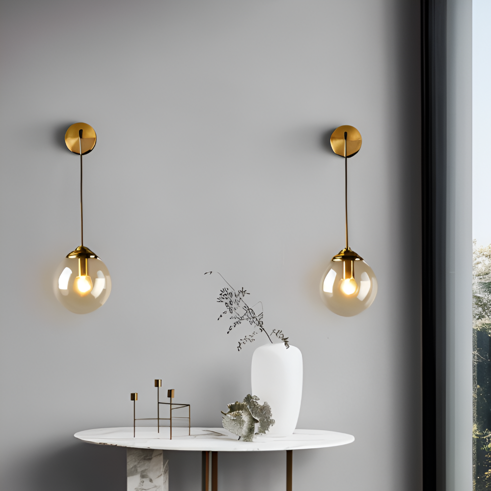 Luminaire mural vintage Vetrovia, verre design, idéal pour une lumière d'ambiance chaleureuse.