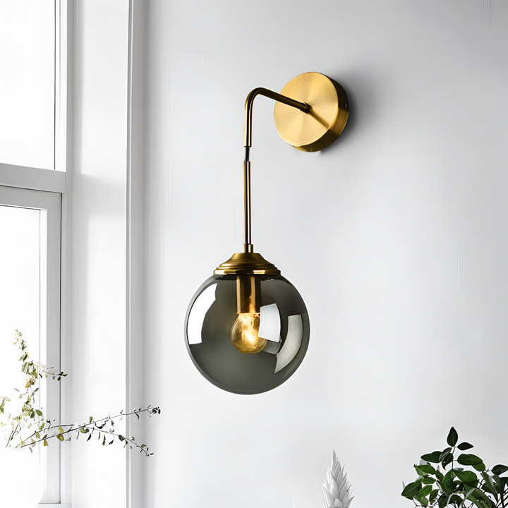 Luminaire Vetrovia industriel rétro, verre, applique murale pour décoration intérieure chic.