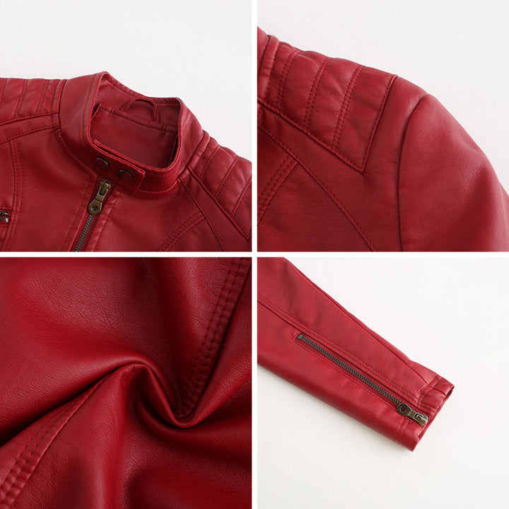Veste rose élégante femme, fermeture asymétrique. Blouson moderne, style urbain intemporel, confortable.