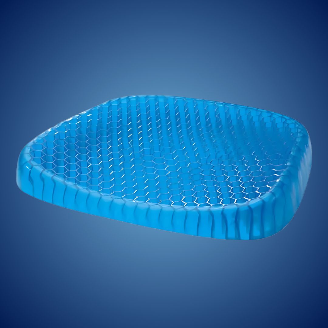 Coussin orthopédique en gel pour voiture, offrant un soutien du coccyx et du dos sur les longs trajets.