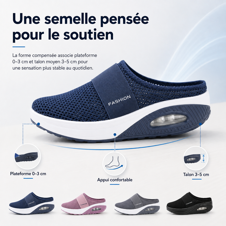 Chaussures de marche respirantes pour femmes, légères et faciles à enfiler, parfaites pour l'été.
