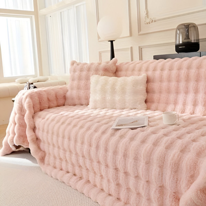 Plaid en polaire épaisse, parfait pour la chambre ou le salon, garantissant chaleur et douceur.