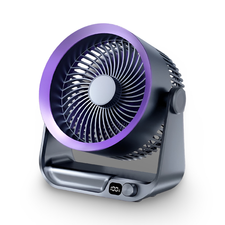 Ce ventilateur de table oscillant apporte une fraîcheur instantanée, idéal pour les journées chaudes d'été.