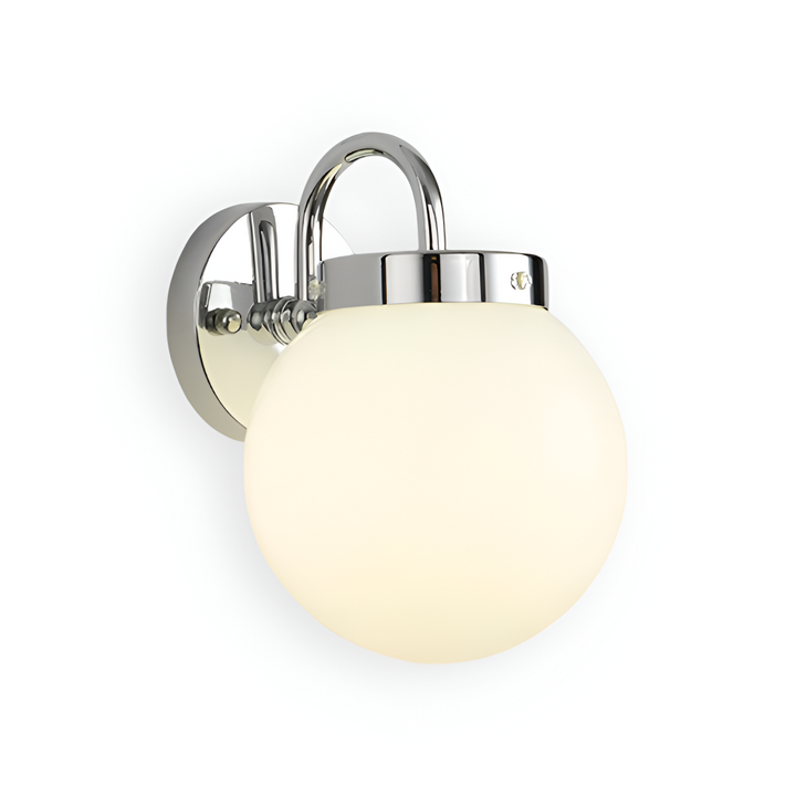 Lampe murale sphérique striée, décoration maison moderne. Éclairage élégant.