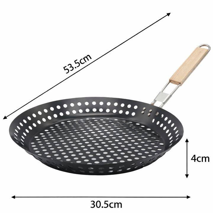 Cuisine de plein air: poêle en fonte pour BBQ, indispensable pour des repas savoureux au camping ou jardin.