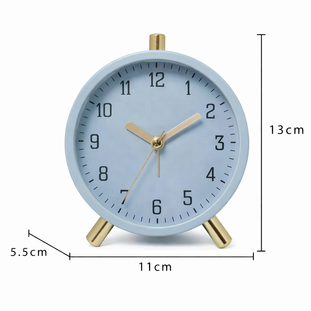 Horloge de table scandinave pour maison, design élégant et silencieux, parfaite pour salon ou bureau moderne.
