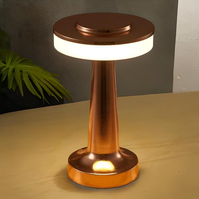 Lampe d'ambiance LED sans fil, portable. Idéale pour table de chevet, salon ou terrasse. Style moderne.