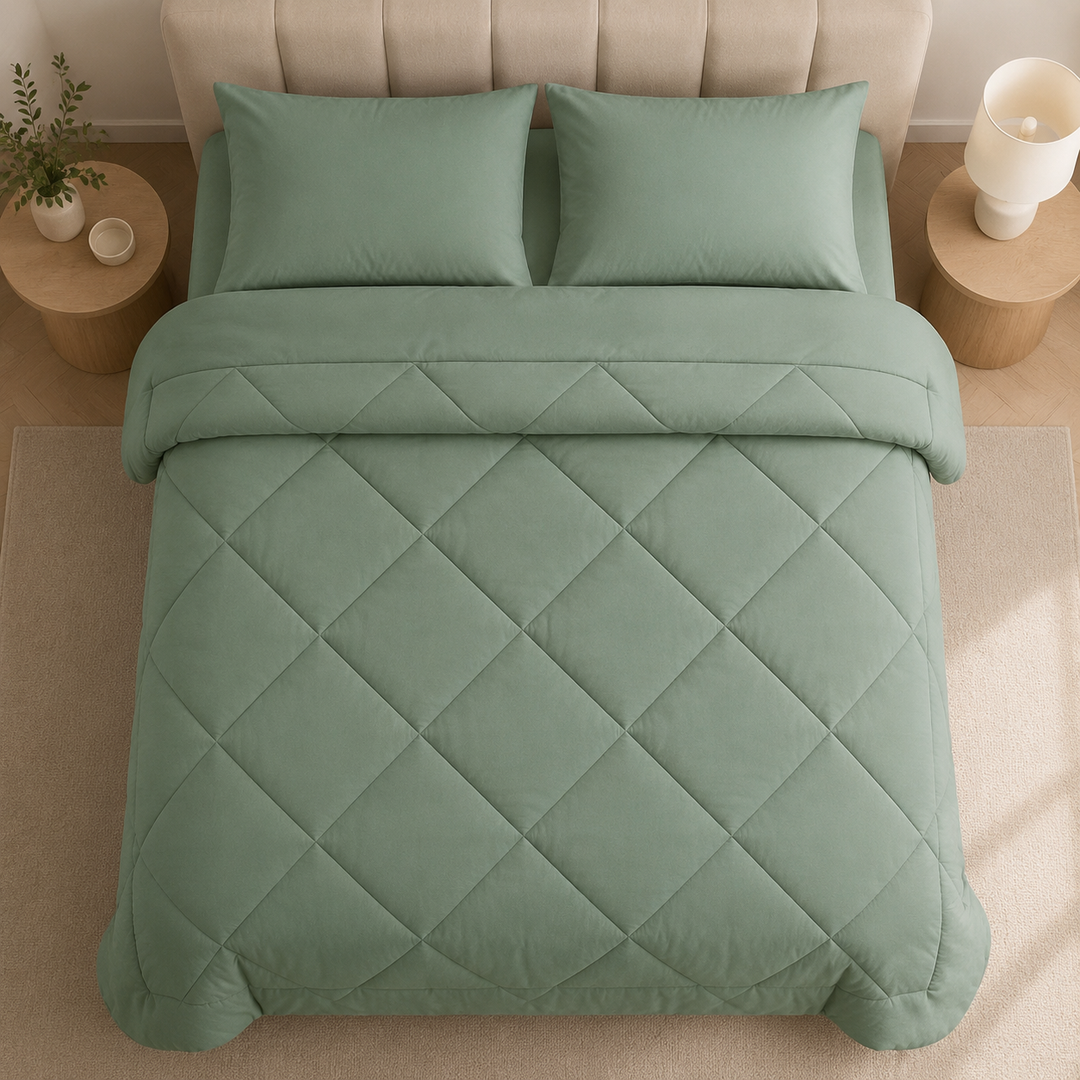 Couette douce en microfibre pour un sommeil confortable et réparateur. Literie de chambre premium.