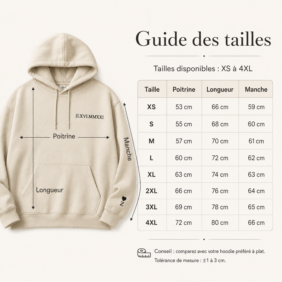 Vêtements décontractés pour couples, sweat à capuche brodé personnalisé amour.