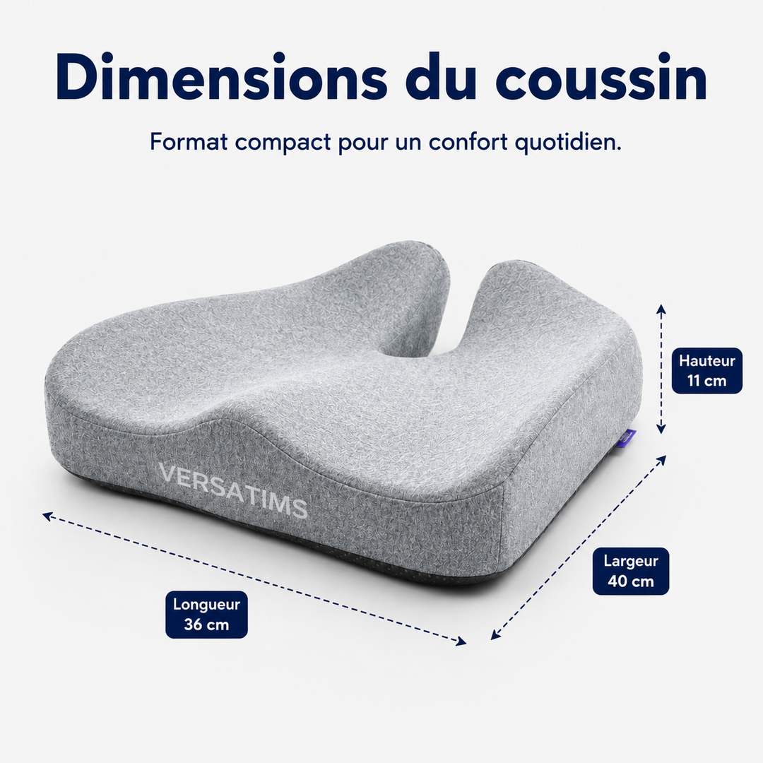 Soutien lombaire et confort: coussin dorsal Comfort Lift, ergonomique pour une posture saine et le soulagement des douleurs.