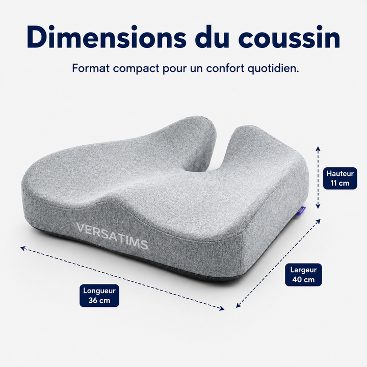 Soutien lombaire et confort: coussin dorsal Comfort Lift, ergonomique pour une posture saine et le soulagement des douleurs.