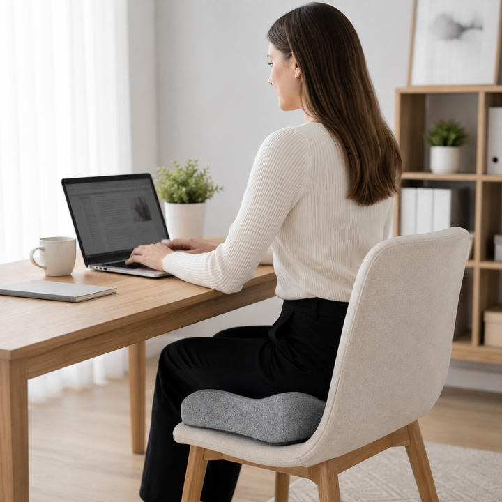 Coussin de soutien dorsal Comfort Lift, portable et ergonomique, idéal pour le bureau, la maison ou les voyages en voiture.