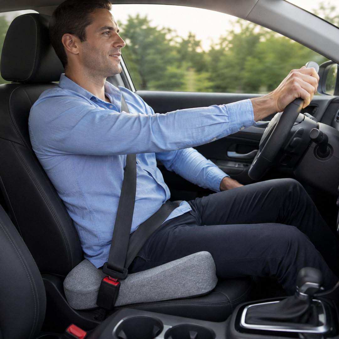 Ce coussin dorsal ergonomique Comfort Lift assure une posture saine et réduit la douleur liée à la sciatique au quotidien.