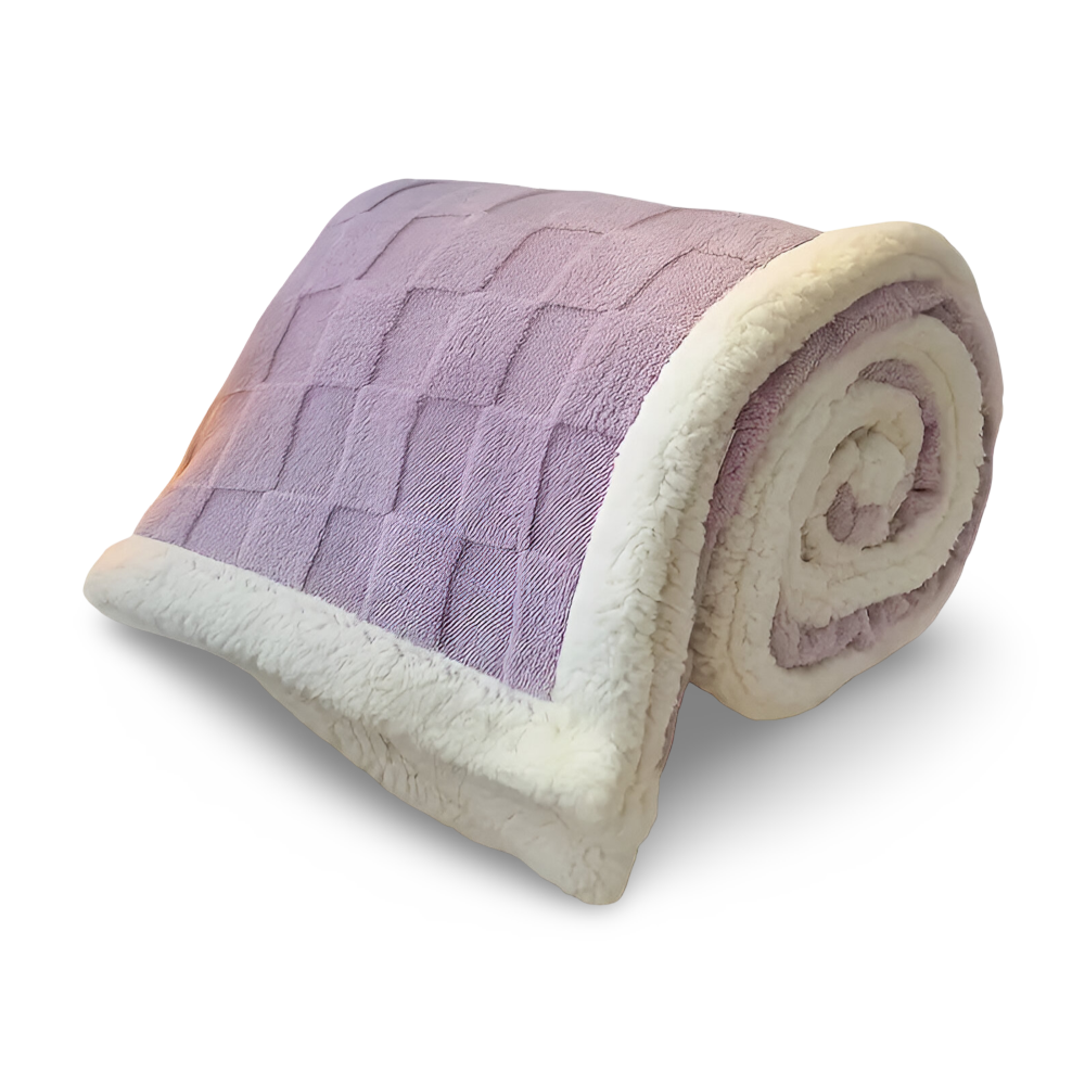 Jeté réversible en polaire chaude, motifs à carreaux classiques, idéal pour ajouter une touche de confort à votre intérieur.