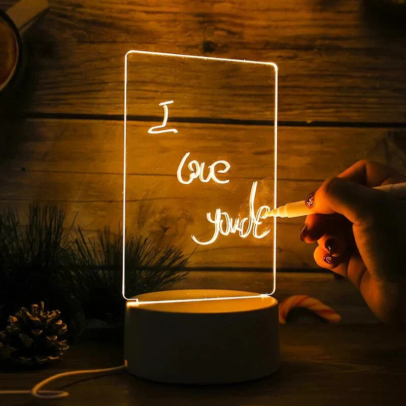 Carnet Lumineux LED interactif GlowPad pour notes, planification et organisation au bureau ou à la maison. Design moderne.