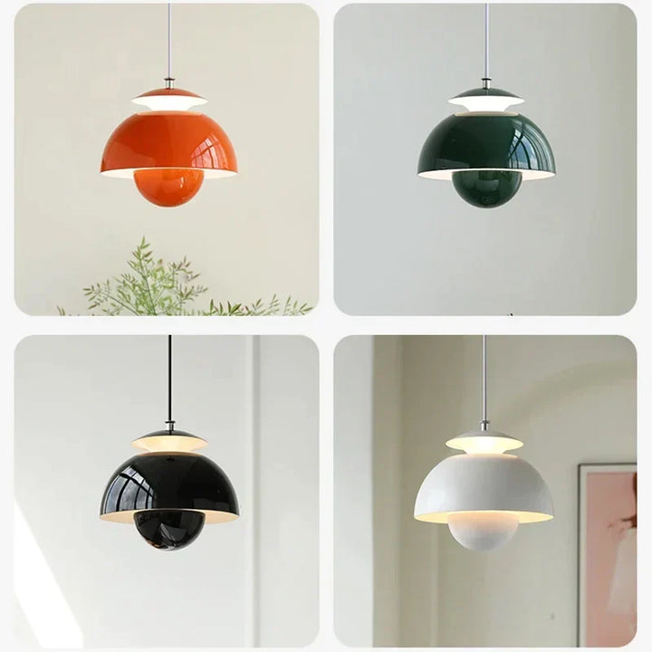Design élégant pour cette suspension LED Celestia, idéale pour un éclairage de salon moderne et ambiant.