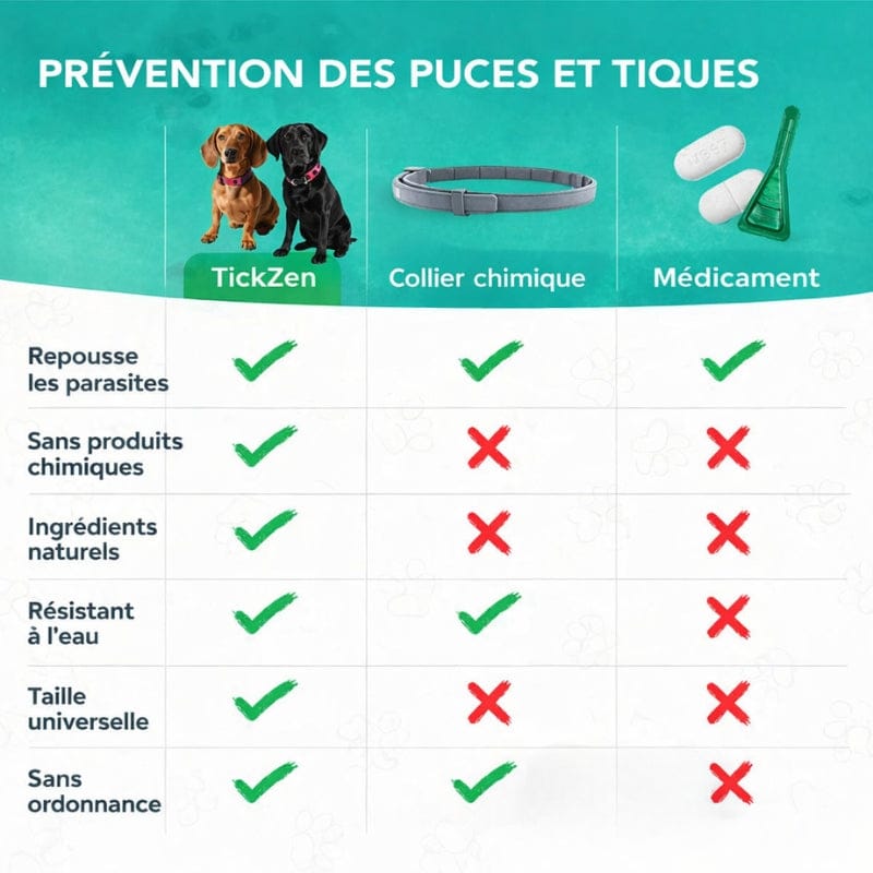 Collier anti-parasitaire naturel pour chien, offre une protection longue durée.