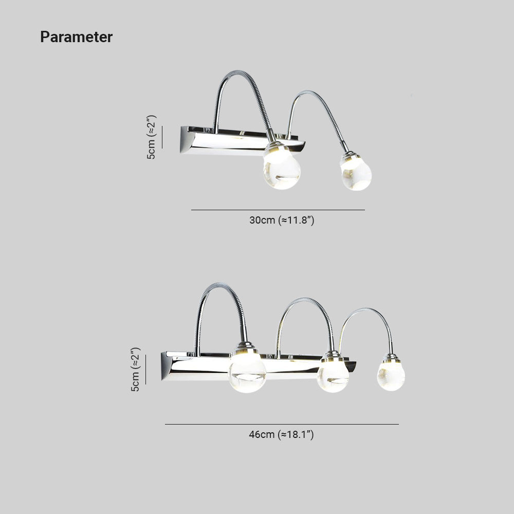 Élégante applique murale LED Arcus courbée, éclairage décoratif parfait pour chambre ou couloir.