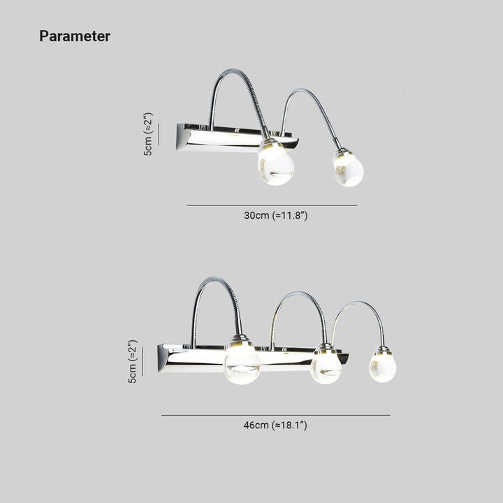 Élégante applique murale LED Arcus courbée, éclairage décoratif parfait pour chambre ou couloir.