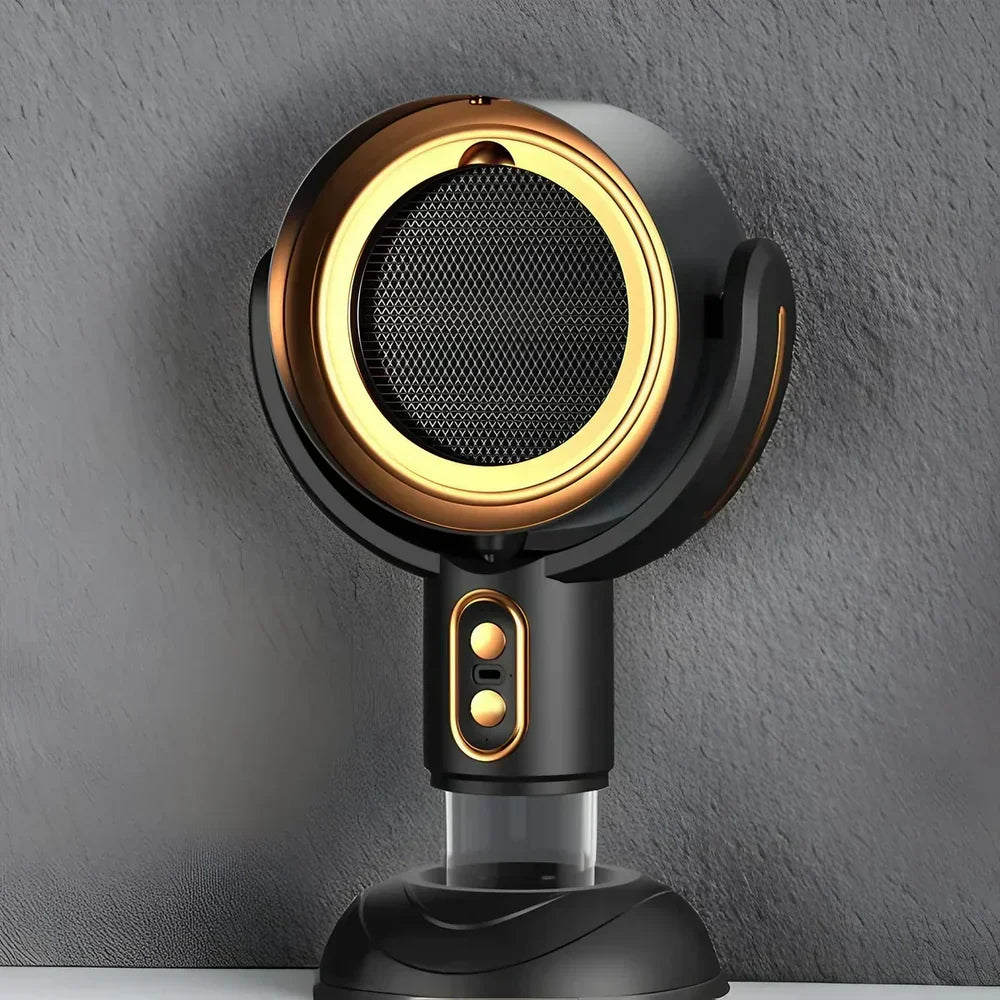 Purificateur d'air ionique portable LuxeBreeze. Idéal pour bureau ou chambre, il purifie l'air en silence.