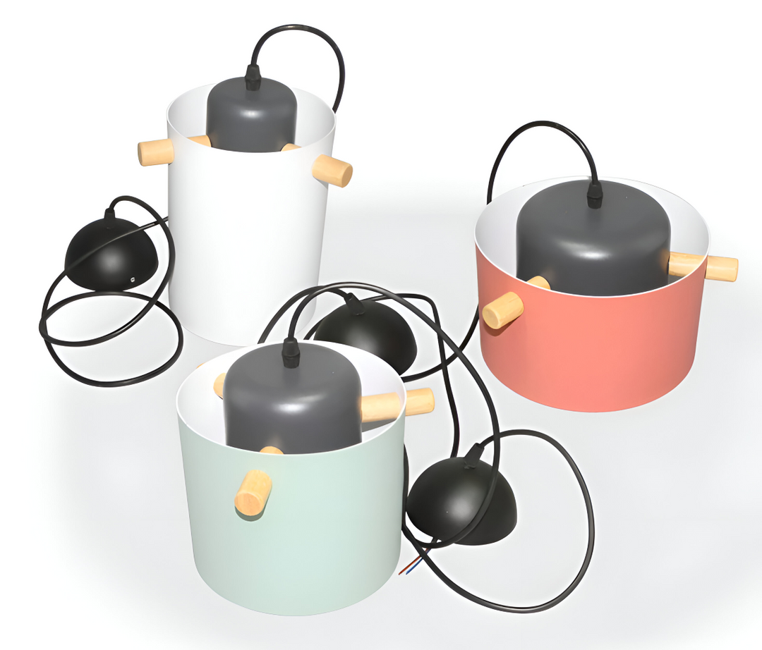 Suspension scandinave design, vue d'ensemble dans un salon lumineux, créant un point focal.