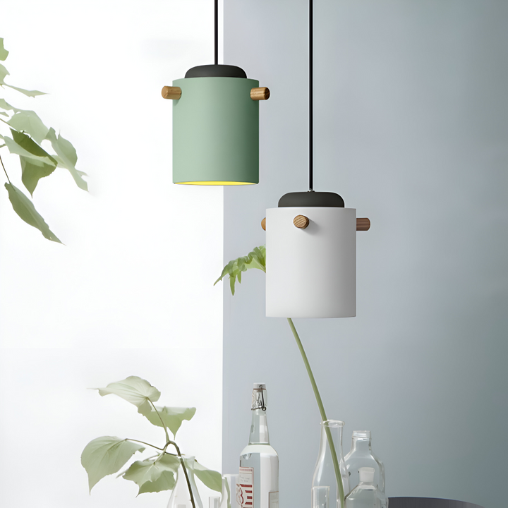 Plafonnier suspension vert menthe, style nordique et design, idéal pour décoration intérieure.