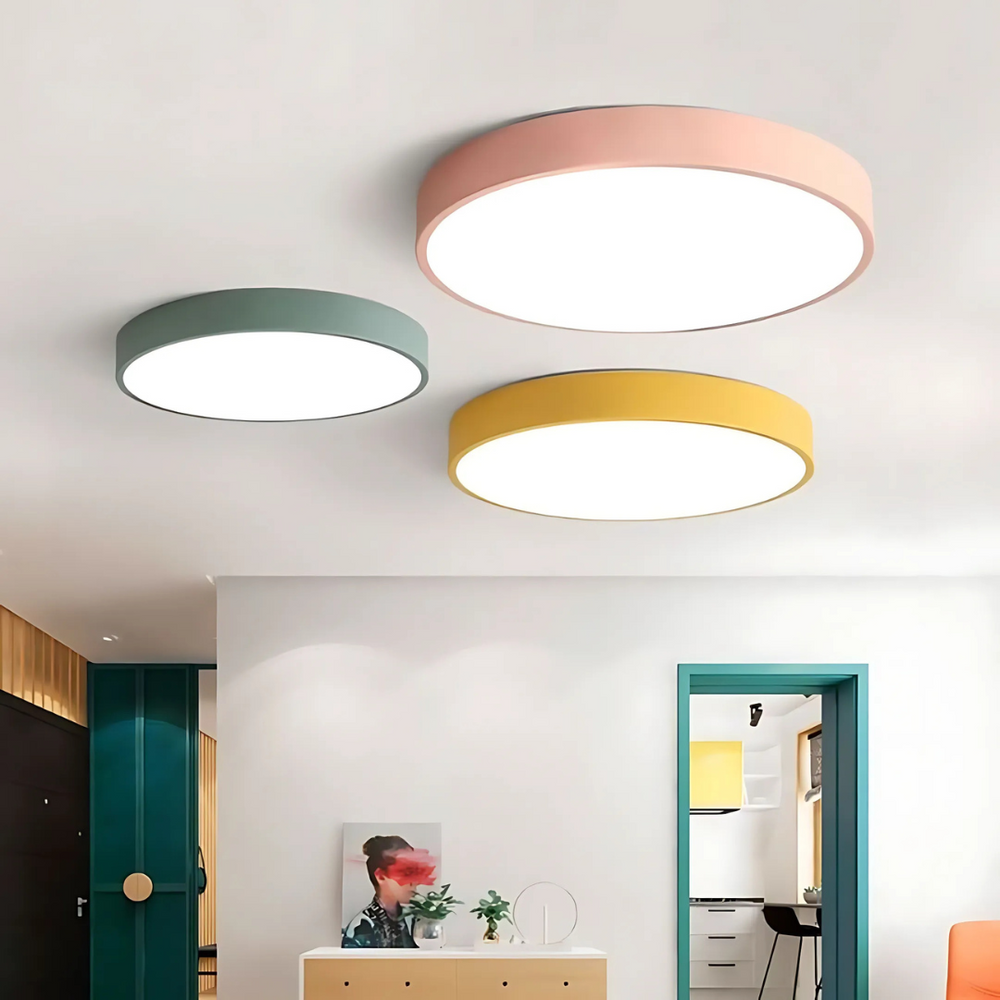 Luminaire plafond LED Delos Skandi, style nordique, parfait pour ambiance cosy chambre.