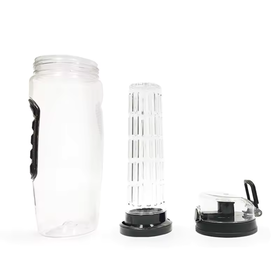 AquaLuxe 1000ml, bouteille infuseur de fruits portable, sans BPA, pour hydratation saine et facile.