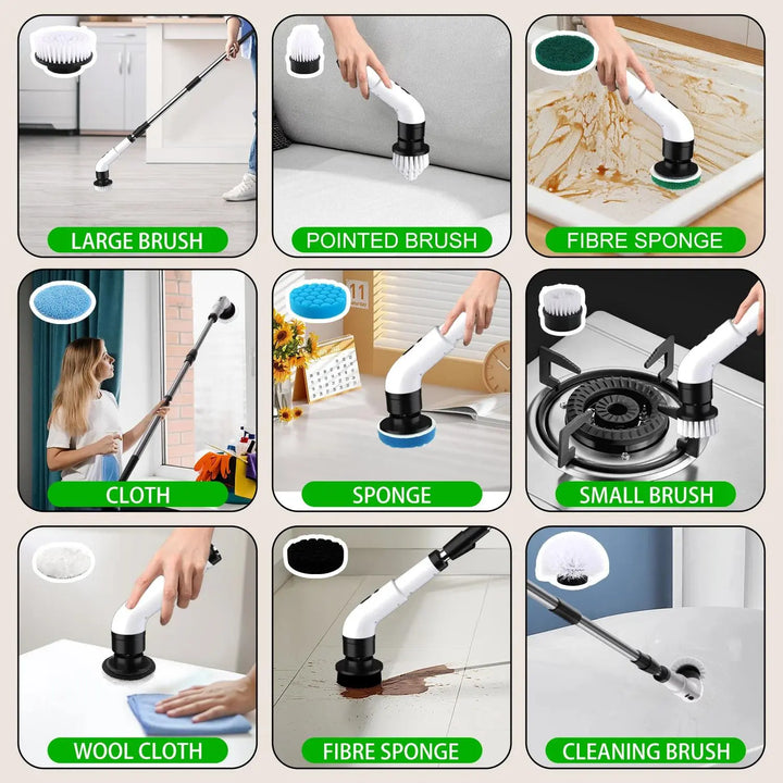 Nettoyeur électrique SCRUBIXA rechargeable pour un entretien impeccable de la cuisine et surfaces dures.