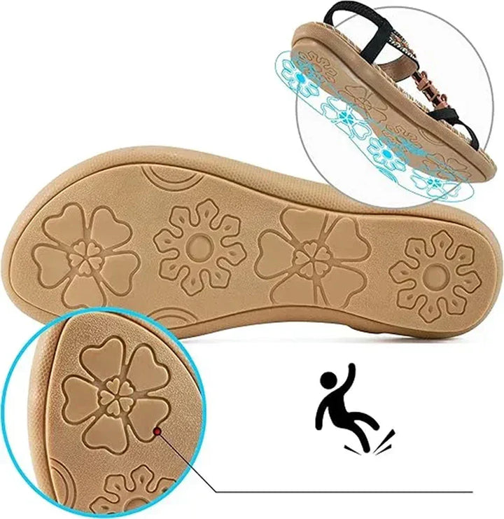 Sandales orthopédiques femme, faciles à enfiler, élégantes pour le quotidien estival.