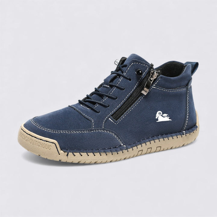Bottines casual femme marron clair avec fermeture glissière, idéales pour le quotidien.