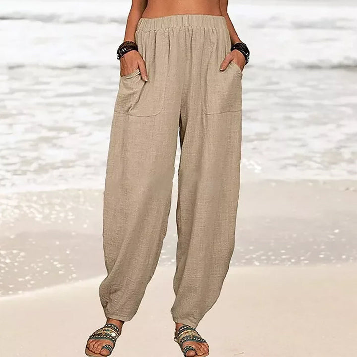 Pantalon harem femme lâche, décontracté et élégant, parfait pour le printemps et l'été.