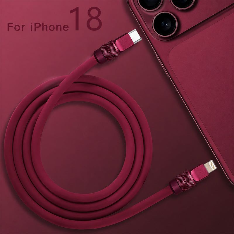 Câble de charge rapide USB-C 240W CHUBBYCABLE, connecteur anodisé durable, compatible Carplay.