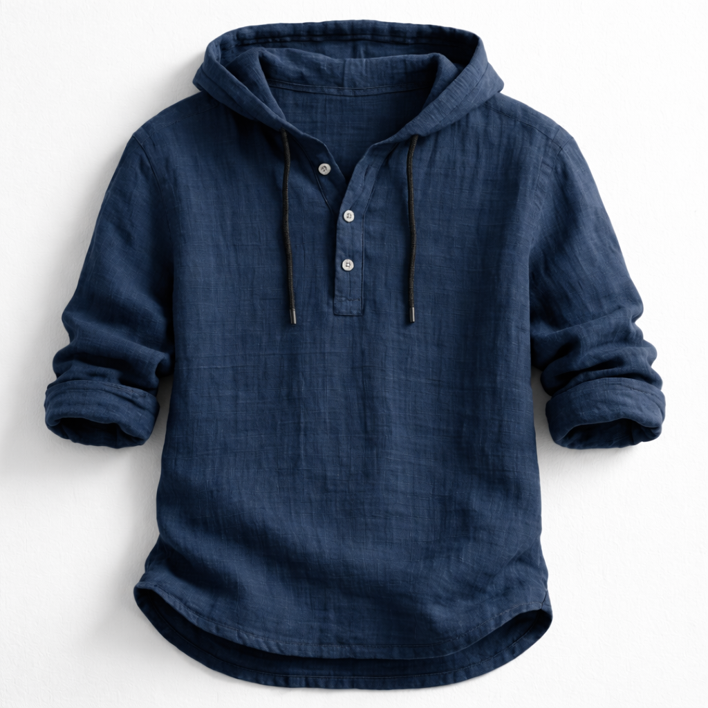 Chemise homme décontractée à capuche pour un confort optimal et un style moderne polyvalent.