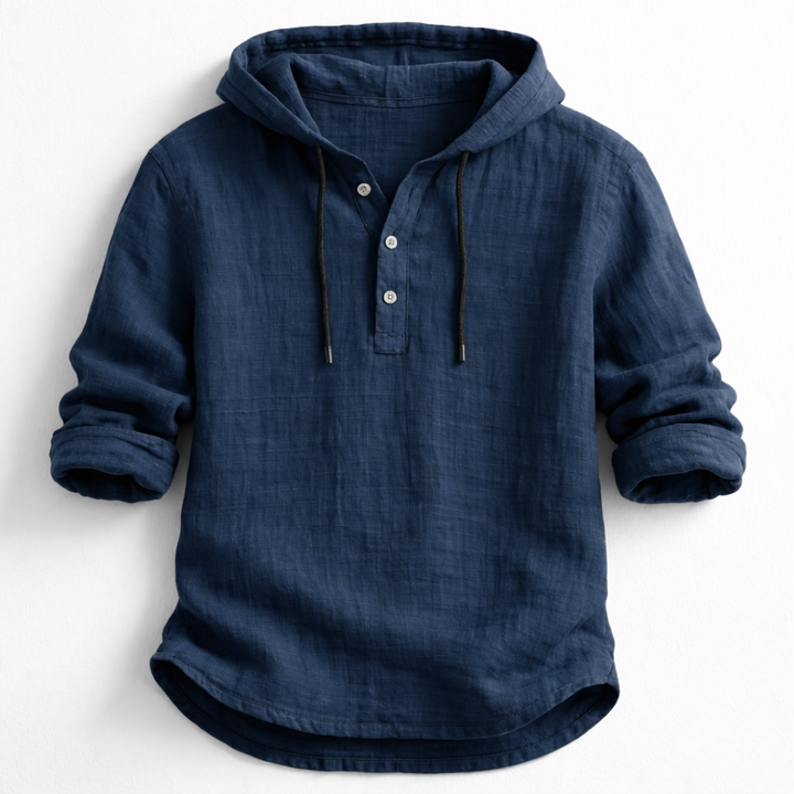 Chemise homme décontractée à capuche pour un confort optimal et un style moderne polyvalent.