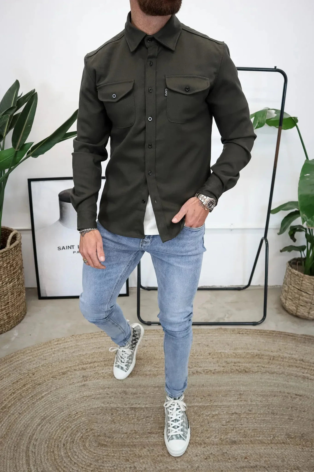Surchemise homme Dave polyvalente, veste de mi-saison pour un look casual chic et moderne.