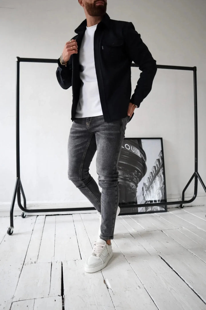 Surchemise homme Dave, veste printemps moderne. Un essentiel pour une mode masculine décontractée chic.