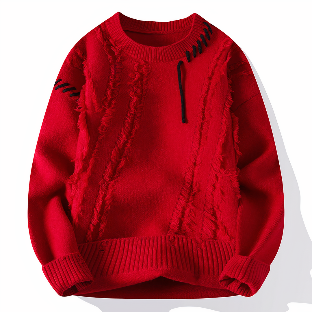 Pull patchwork homme unique, design contemporain, assure confort et élégance pour la saison froide.