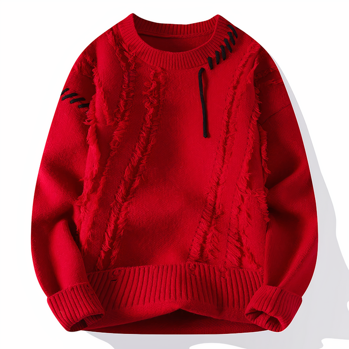 Pull patchwork homme unique, design contemporain, assure confort et élégance pour la saison froide.