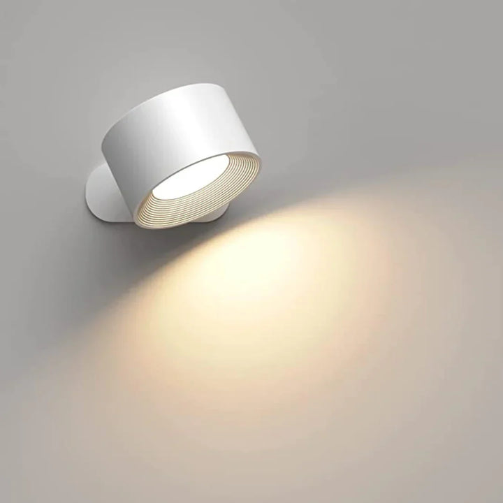 Lumière ambiante douce: applique LED murale dimmable, rotative et sans fil. Éclairage intérieur moderne, rechargeable.