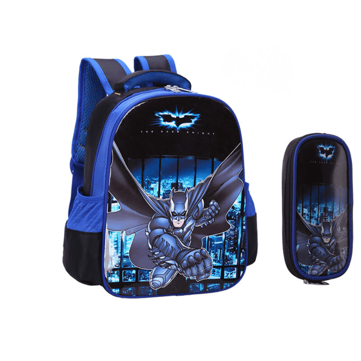 Assortiment de cartables maternelle Spiderman, Batman, Captain America. Sacs à dos héros pour enfants.