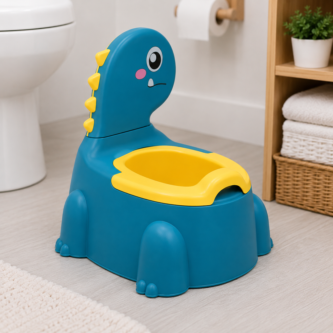 Pot enfant DinoDeluxe pour un apprentissage propreté facile et joyeux, avec son adorable dinosaure.